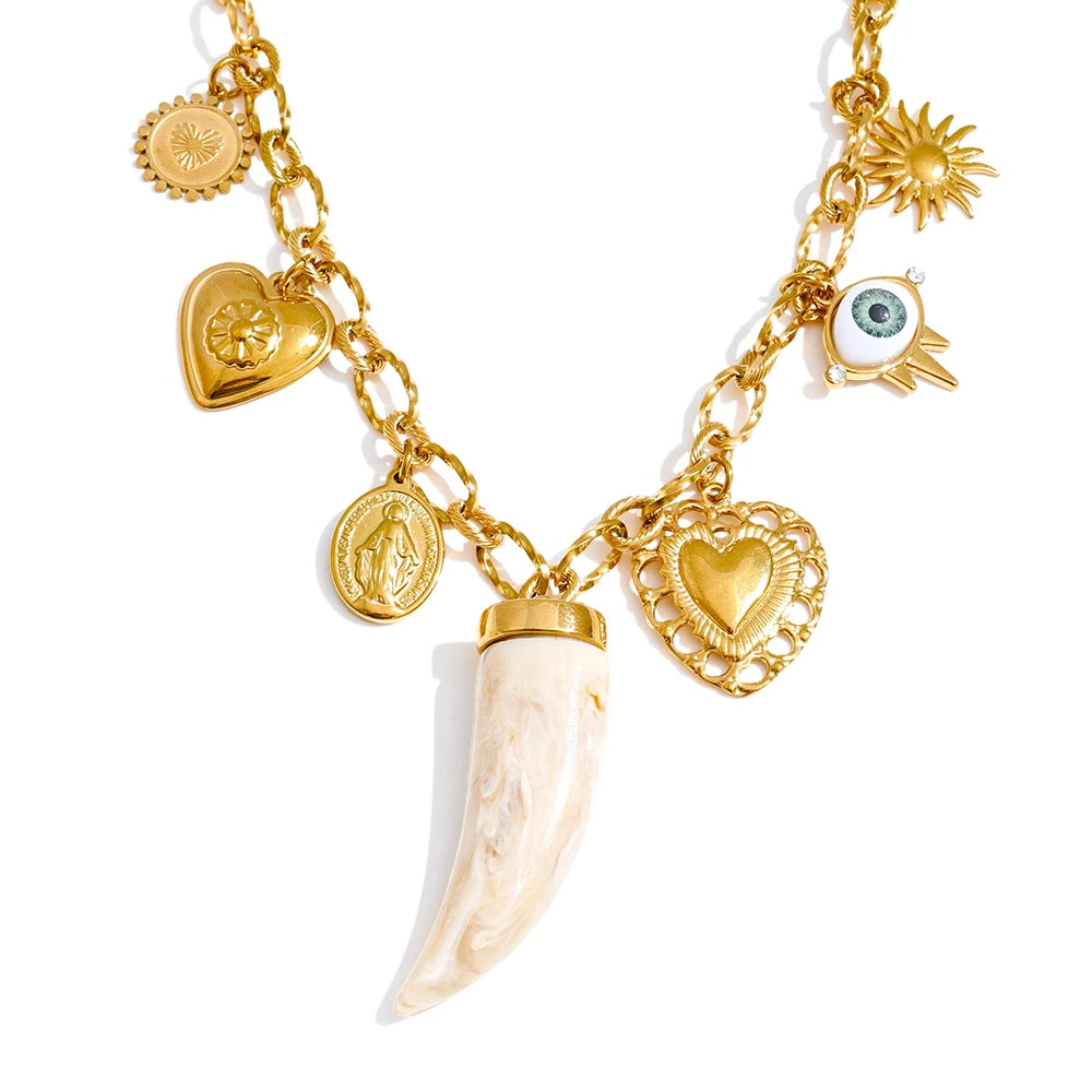 Isalene  Necklaces Gold / Mixed Charms / Adjustable (16–18 inches) Guardian Charm Chain