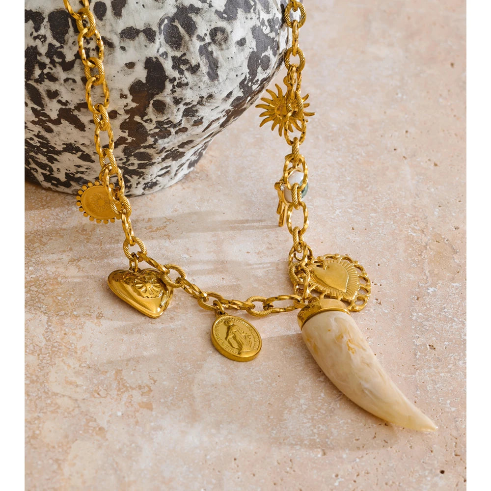 Isalene  Necklaces Gold / Mixed Charms / Adjustable (16–18 inches) Guardian Charm Chain