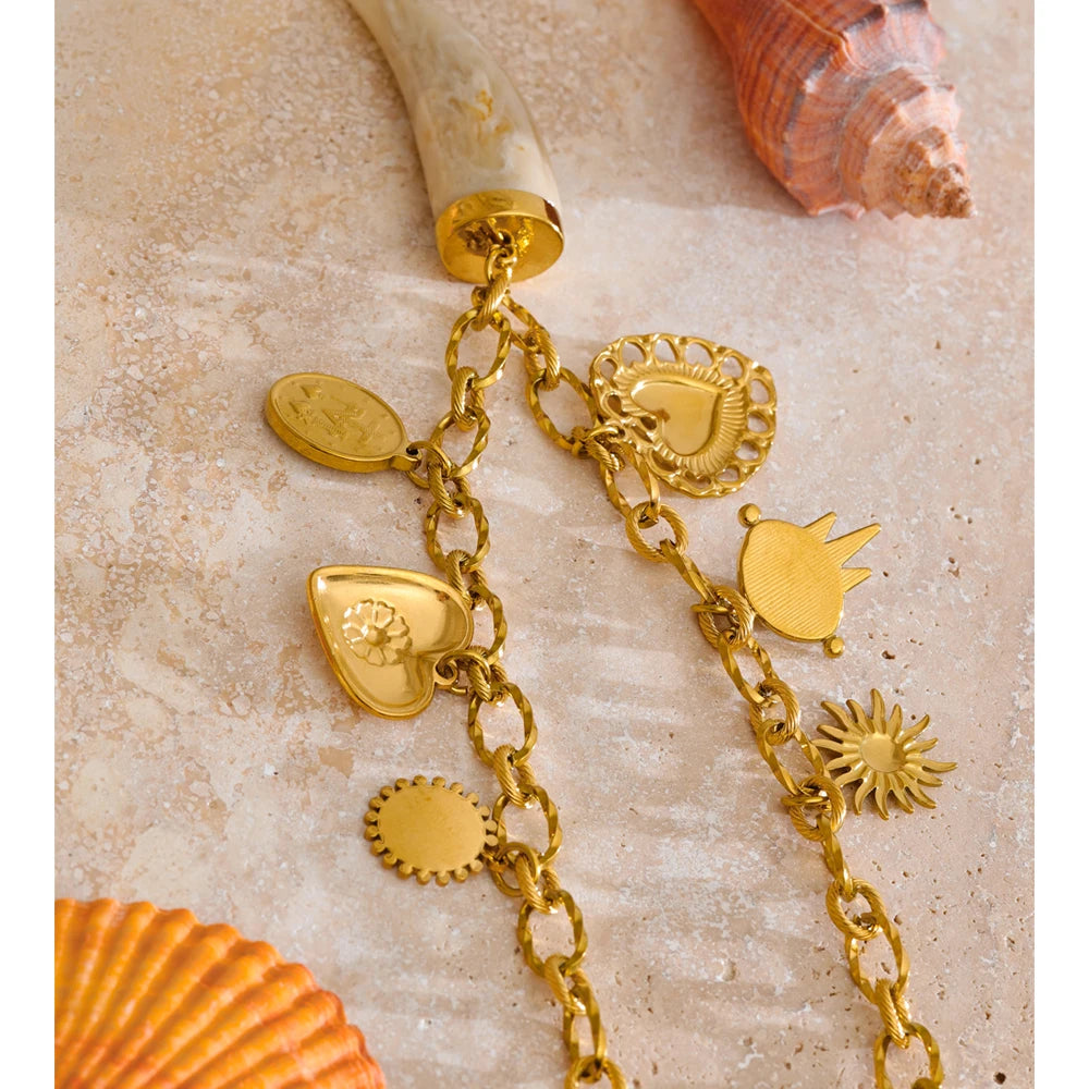 Isalene  Necklaces Gold / Mixed Charms / Adjustable (16–18 inches) Guardian Charm Chain