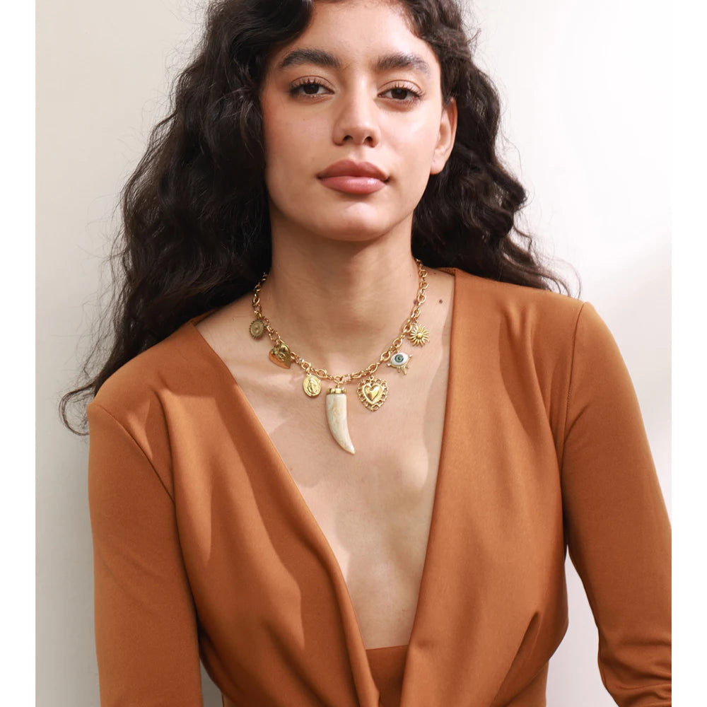 Isalene  Necklaces Gold / Mixed Charms / Adjustable (16–18 inches) Guardian Charm Chain