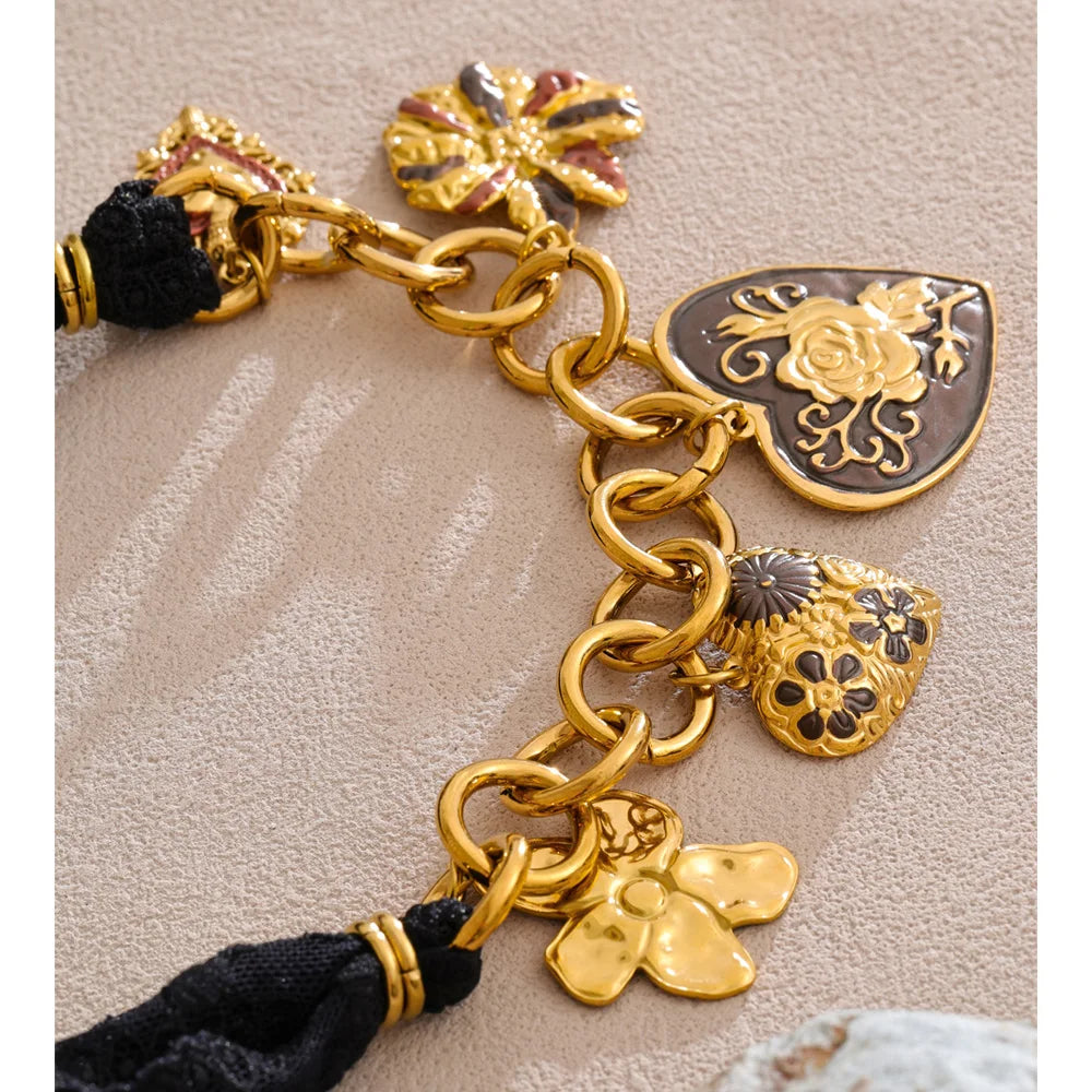 Isalene  Necklaces Gold / Mixed Charms / Adjustable (One Size) Midnight Heirloom Necklace