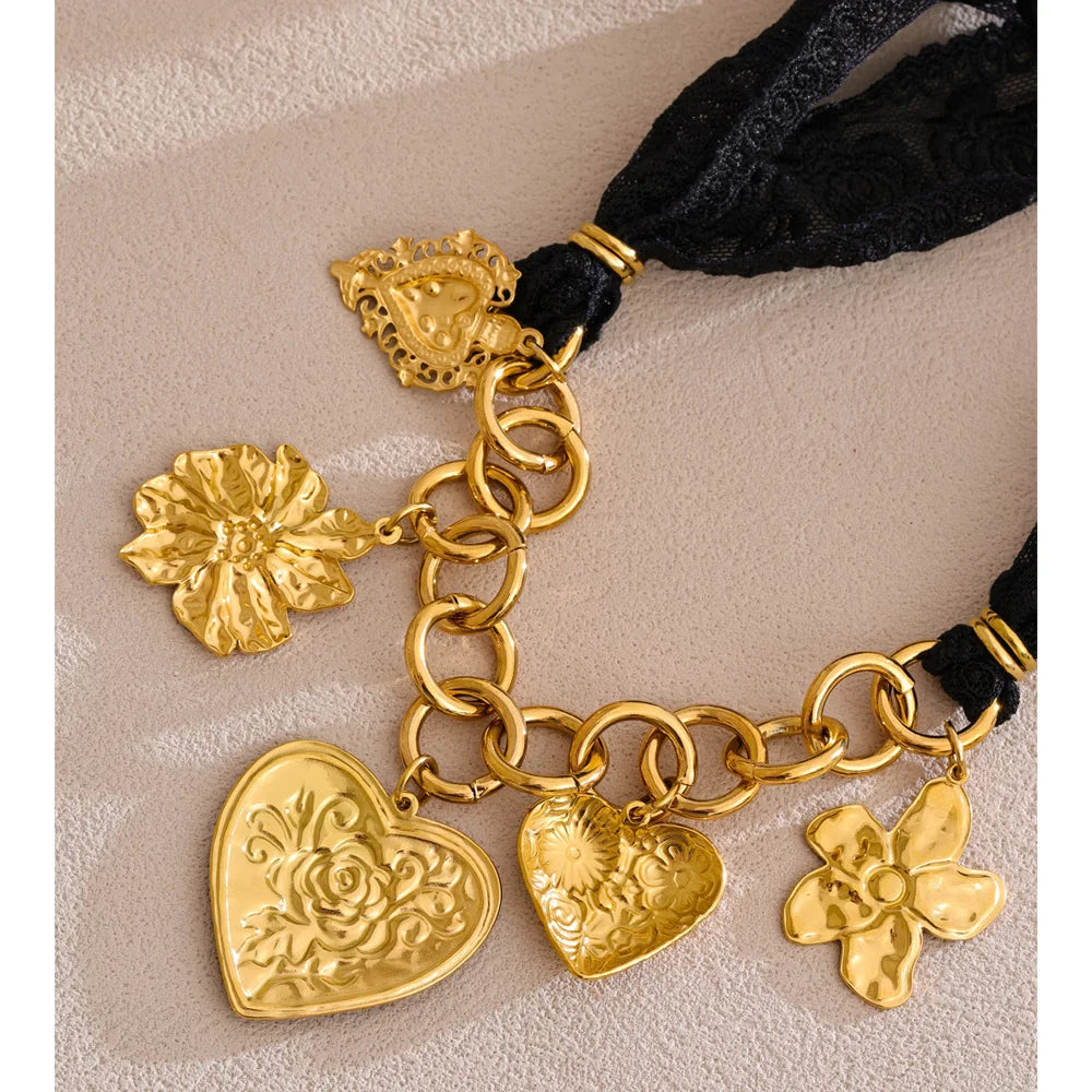 Isalene  Necklaces Gold / Mixed Charms / Adjustable (One Size) Midnight Heirloom Necklace