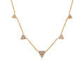 Isalene  Necklaces Gold Nova Crystal Triangle Necklace