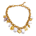Isalene  Necklaces Gold Oceana Charm Necklace
