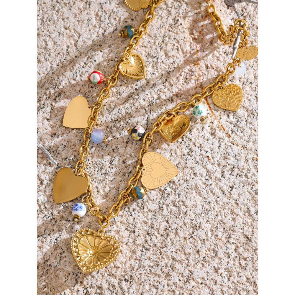 Isalene  Necklaces Gold Paloma Charm Necklace