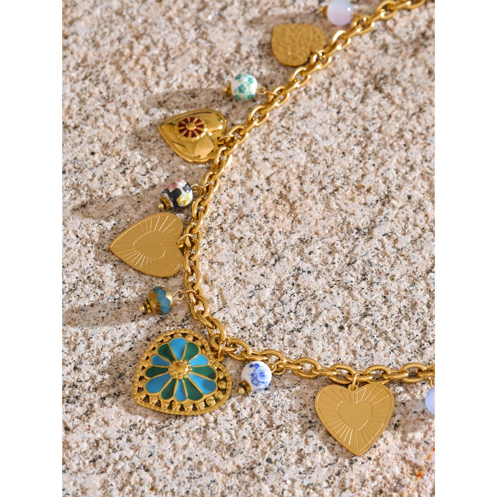 Isalene  Necklaces Gold Paloma Charm Necklace