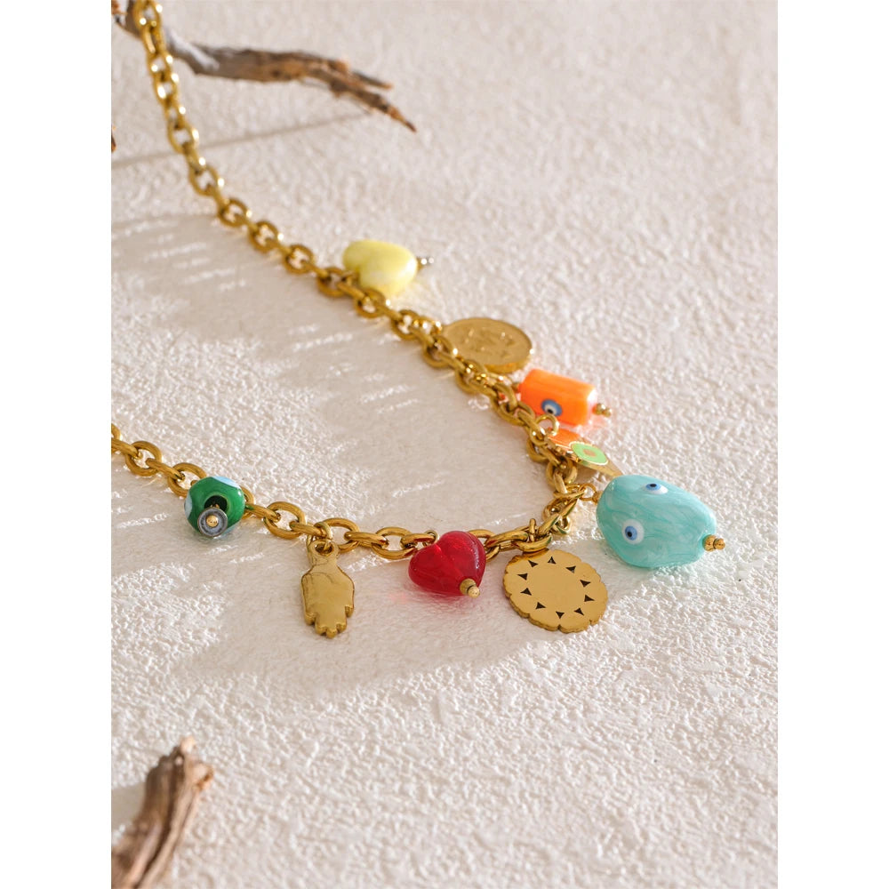 Isalene  Necklaces Gold Seraphina Charm Necklace