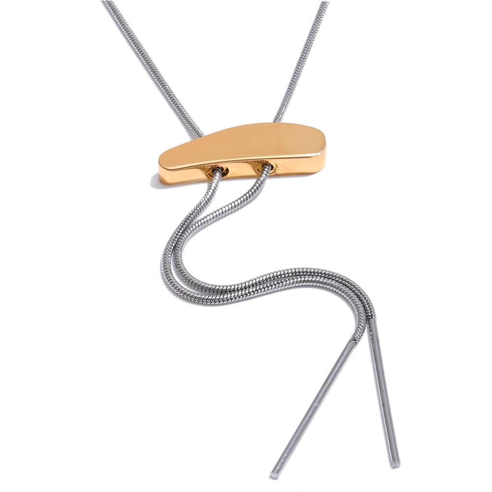 Isalene  Necklaces Gold & Silver Serpent Flow Necklace