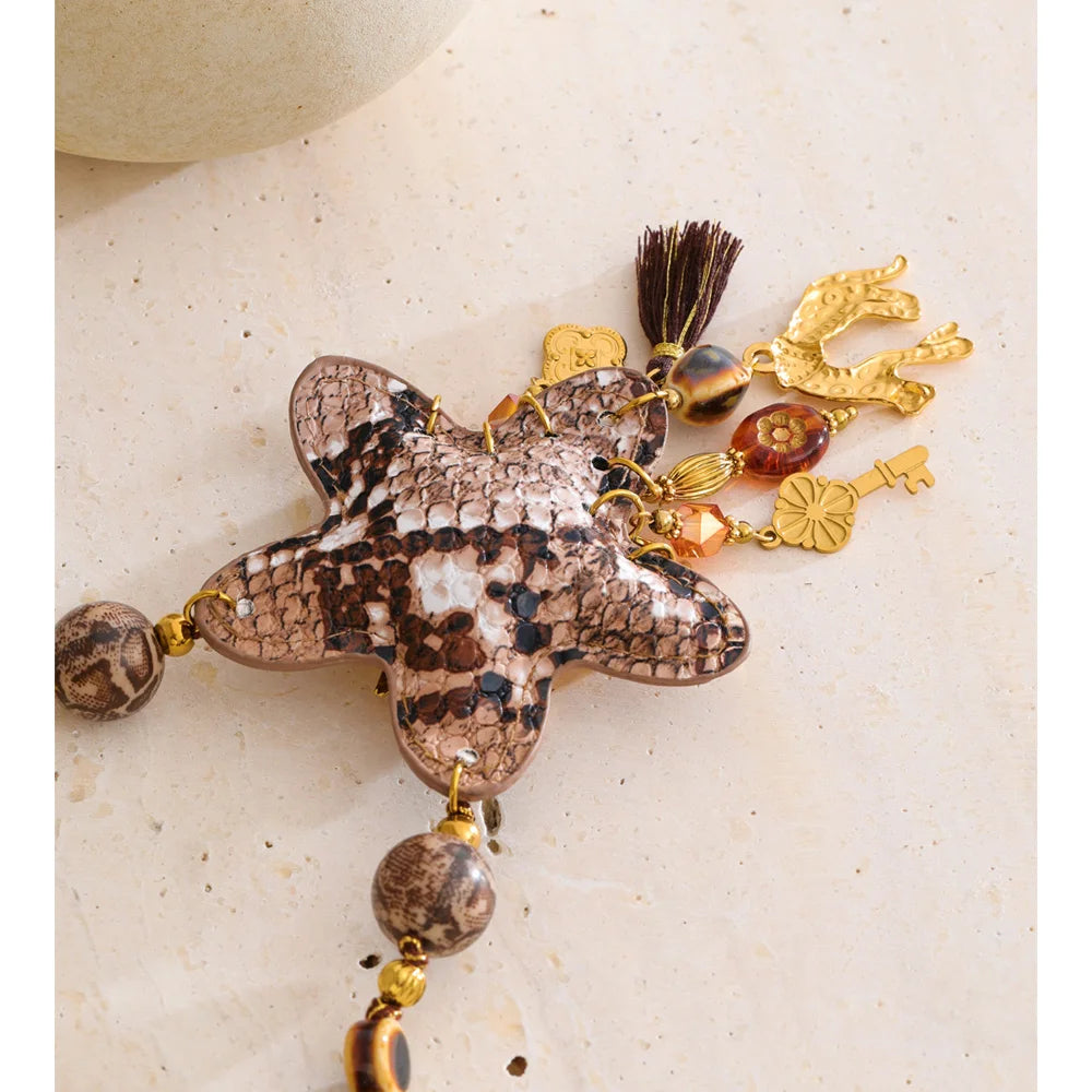 Isalene  Necklaces Gold Solar Relic Charm Necklace