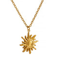 Isalene  Necklaces Gold Solara Sun Pendant Necklace