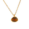 Isalene  Necklaces Gold Solara Tiger’s Eye Necklace