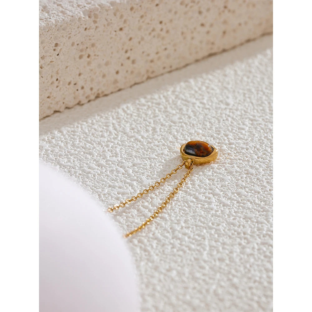 Isalene  Necklaces Gold Solara Tiger’s Eye Necklace