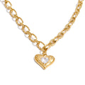 Isalene  Necklaces Gold Twist Heart Necklace