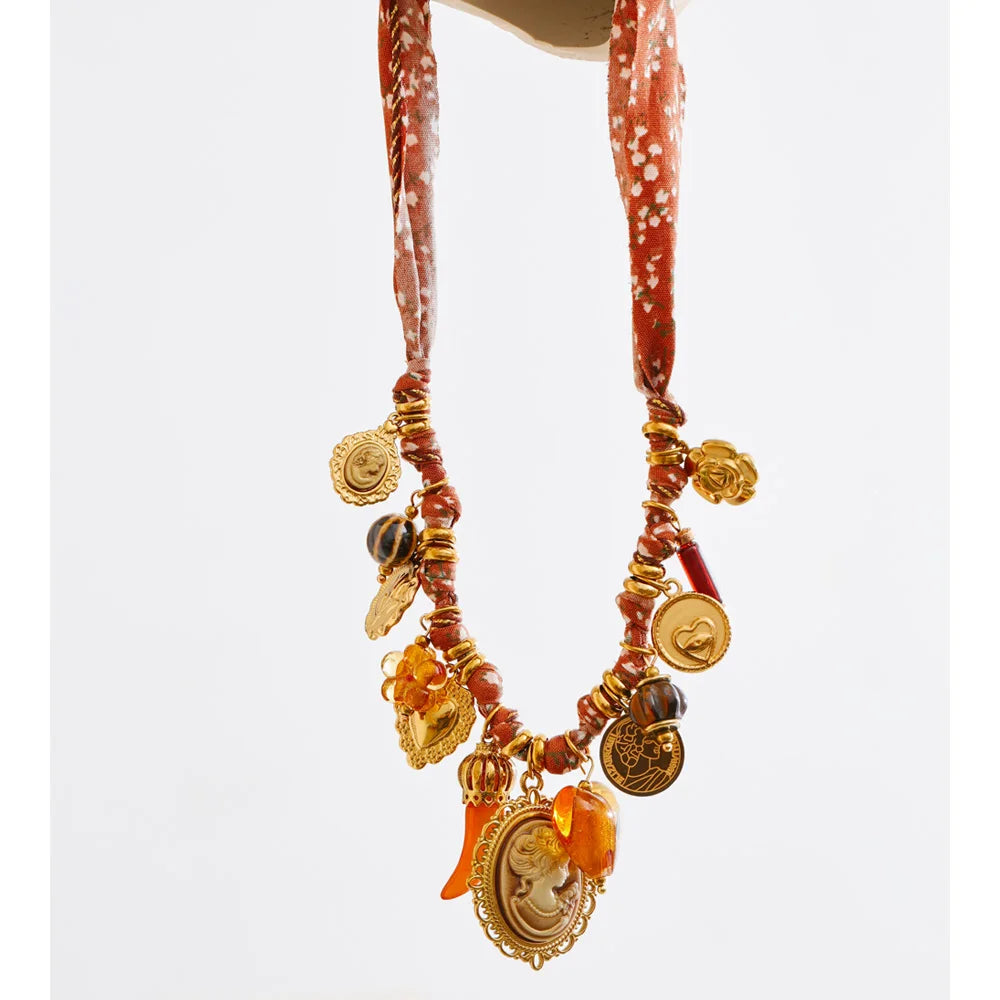 Isalene  Necklaces Gold Valerina Vintage Charm Necklace