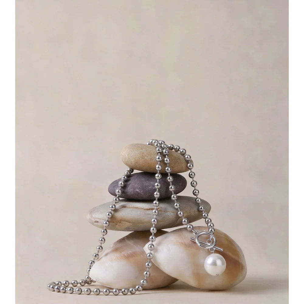 Isalene  Necklaces Isabella Pearl Toggle Necklace