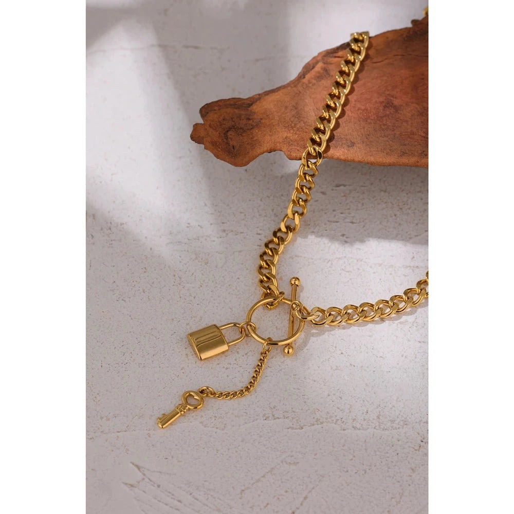 Isalene  Necklaces Luna Lock & Key Necklace