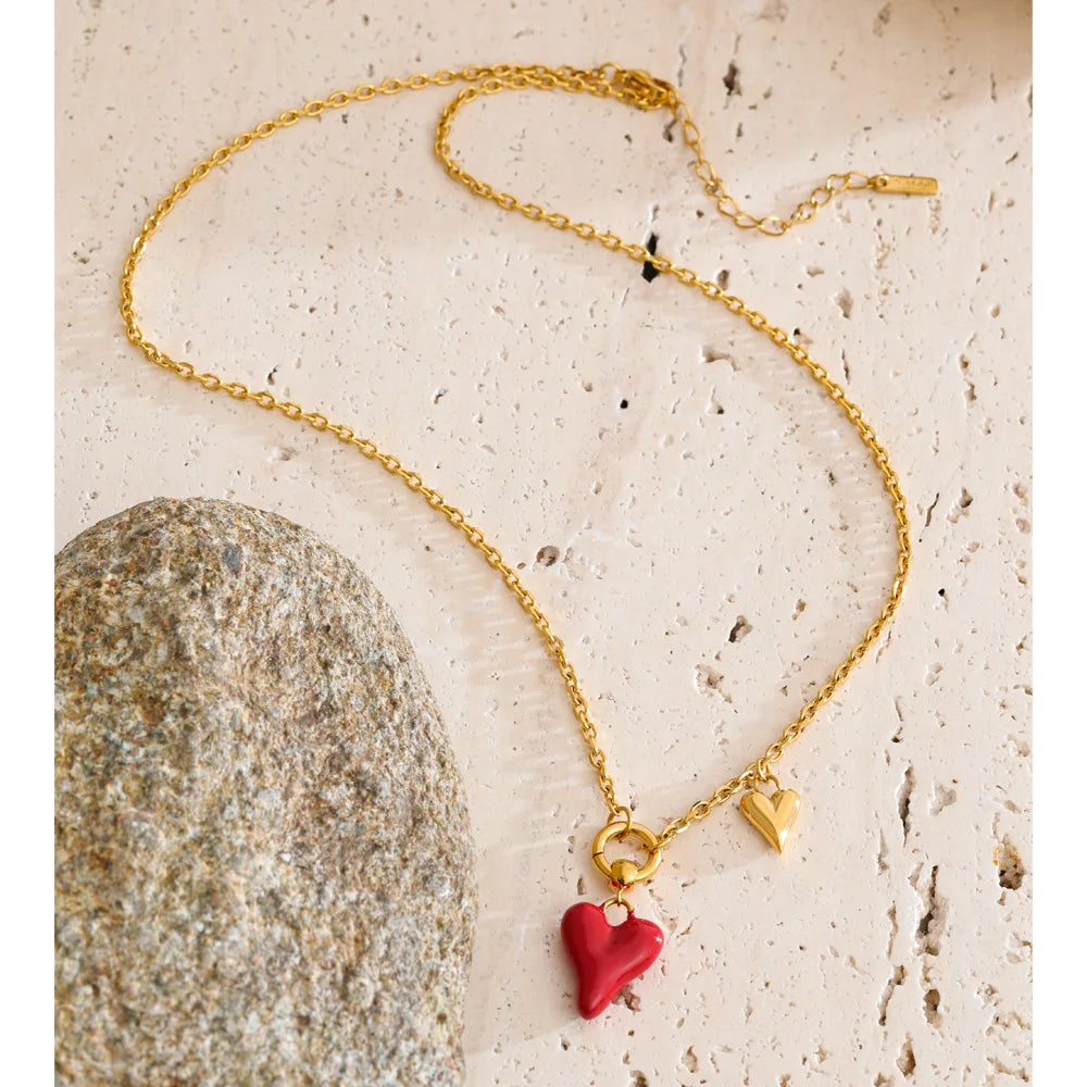 Isalene  Necklaces Rosalie Heart Charm Necklace