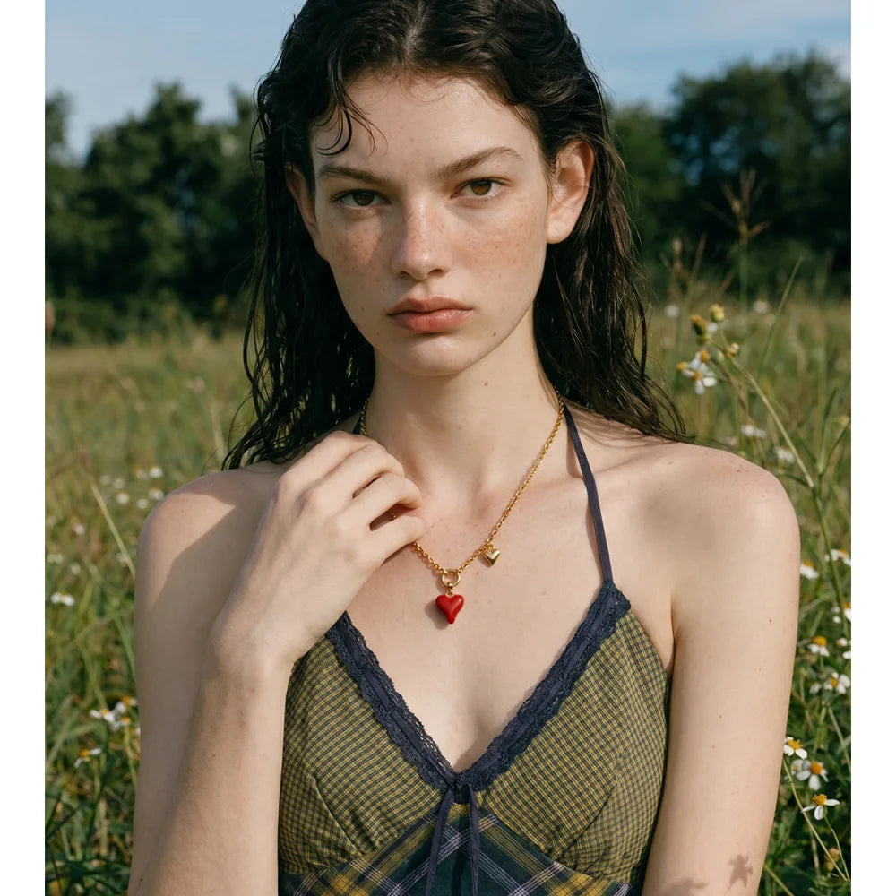 Isalene  Necklaces Rosalie Heart Charm Necklace
