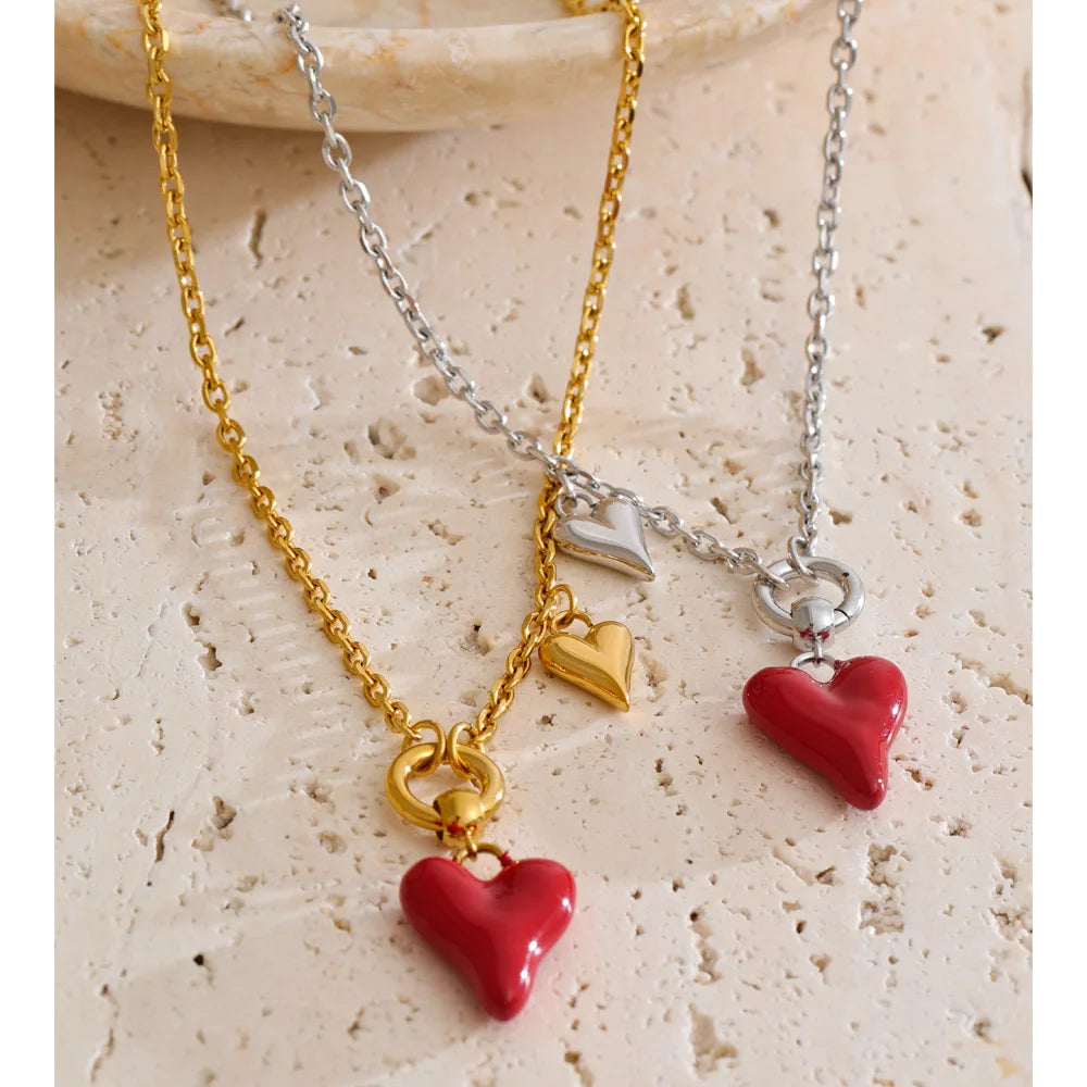 Isalene  Necklaces Rosalie Heart Charm Necklace