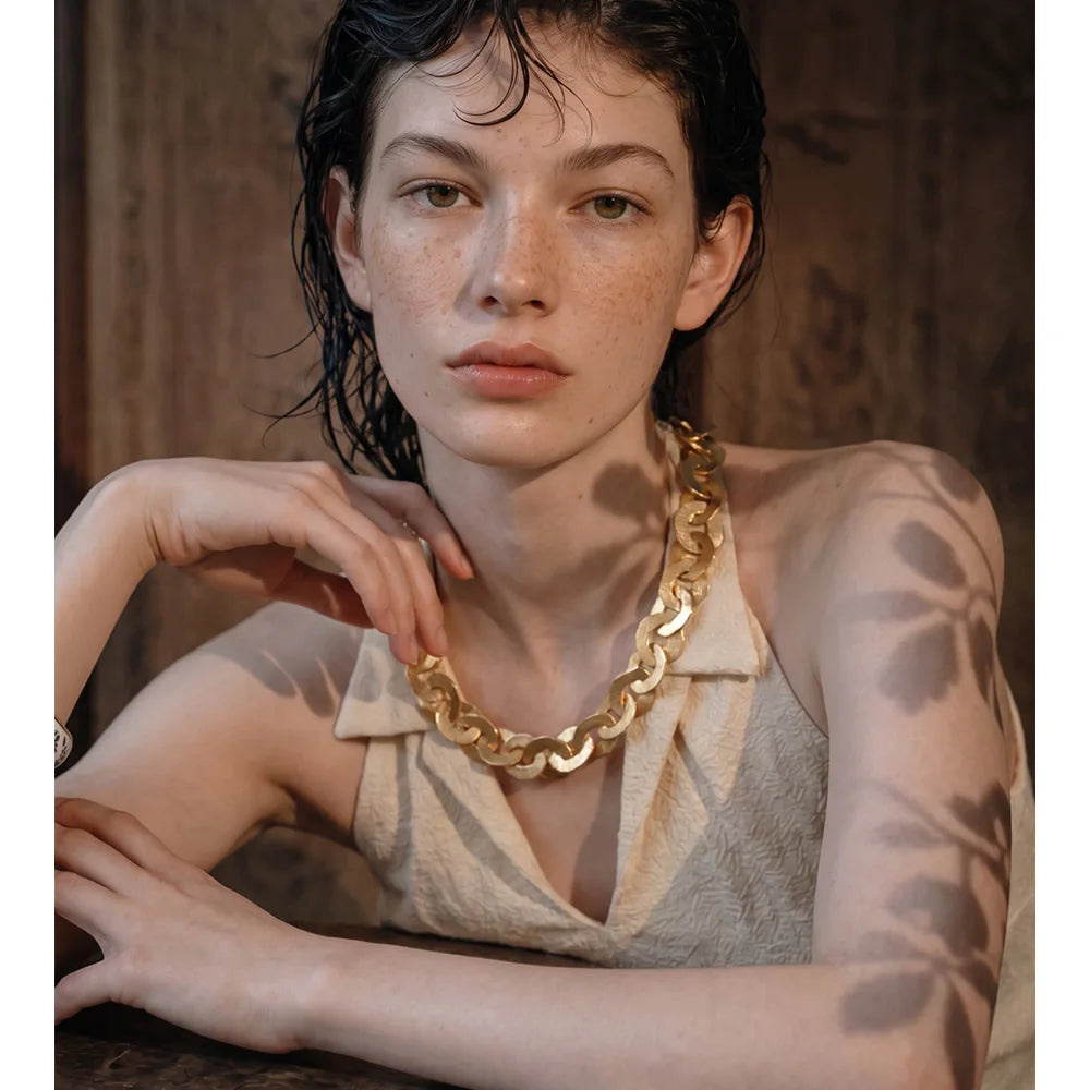 Isalene  Necklaces Sculpted Link Necklace