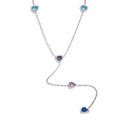 Isalene  Necklaces Silver Aurora Rainbow Heart Necklace