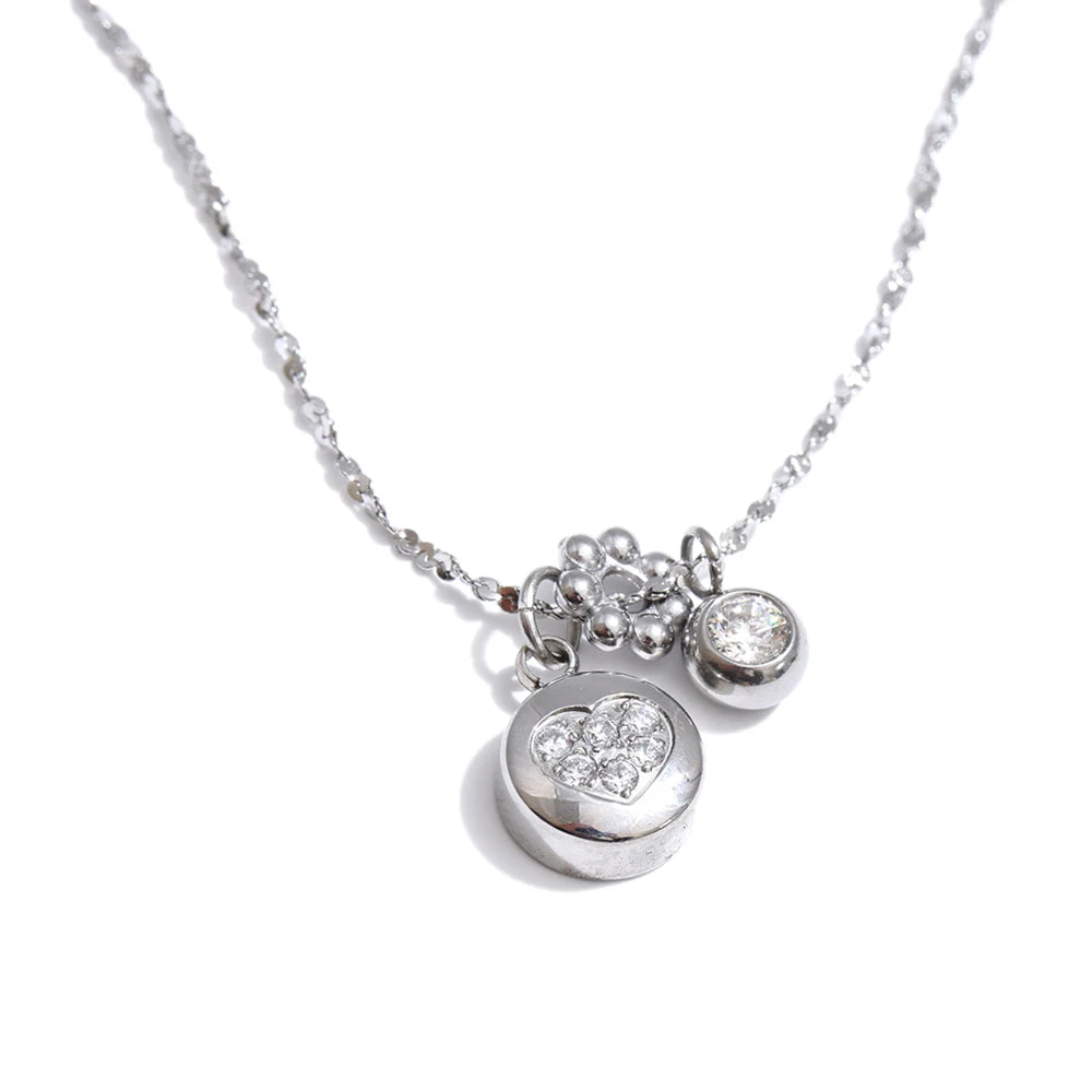Isalene  Necklaces Silver Juliette Charm Necklace