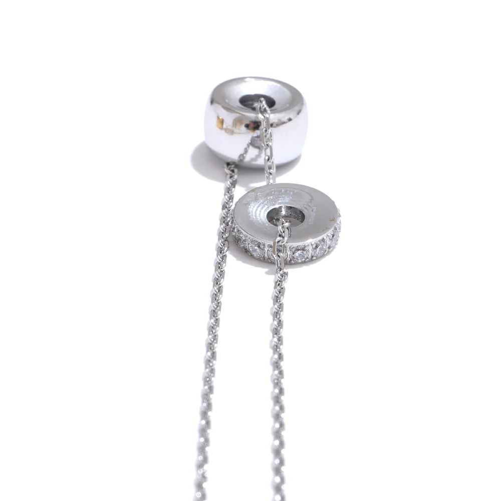 Isalene  Necklaces Silver Noemi Lariat Necklace
