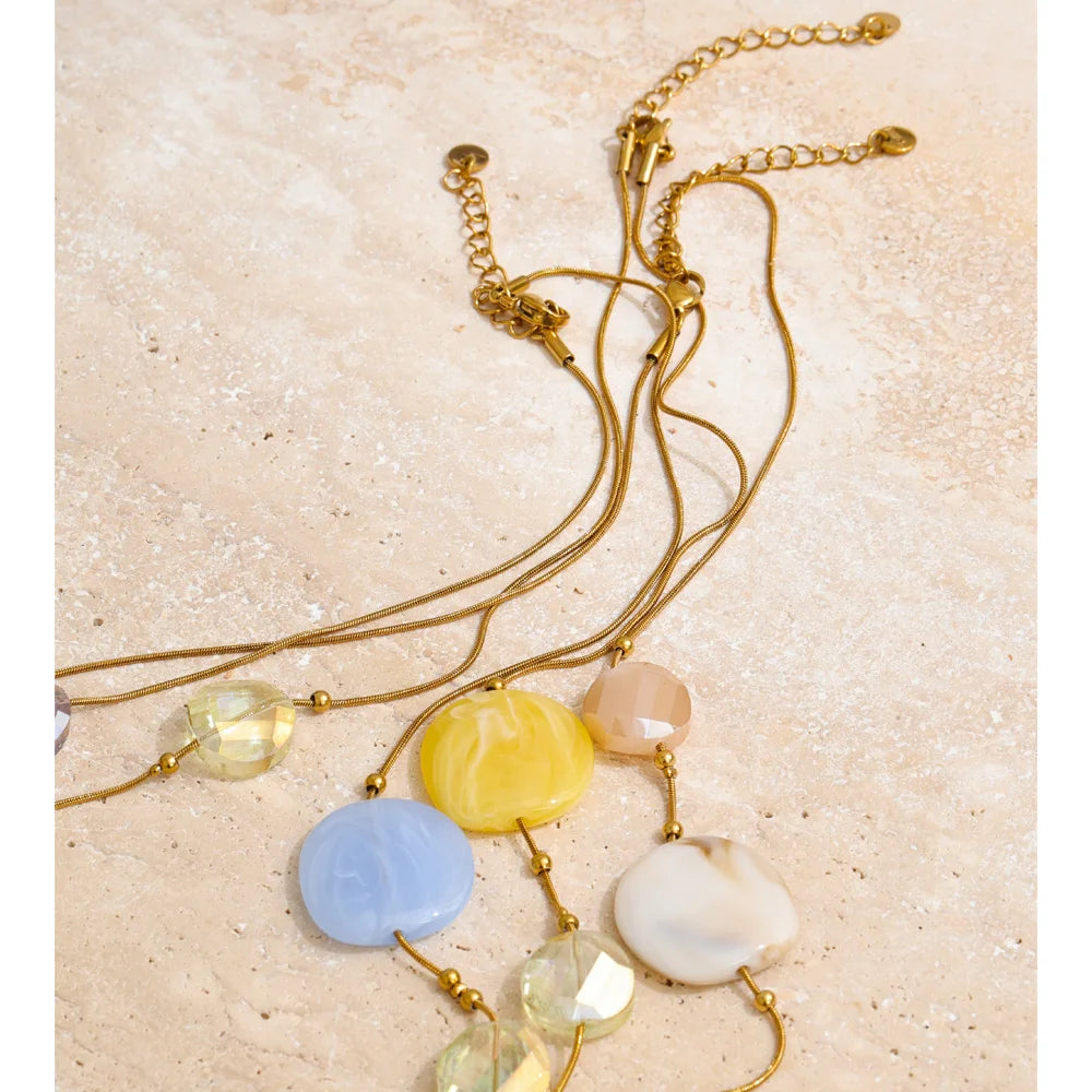 Isalene  Necklaces Sorbet Bead Necklace