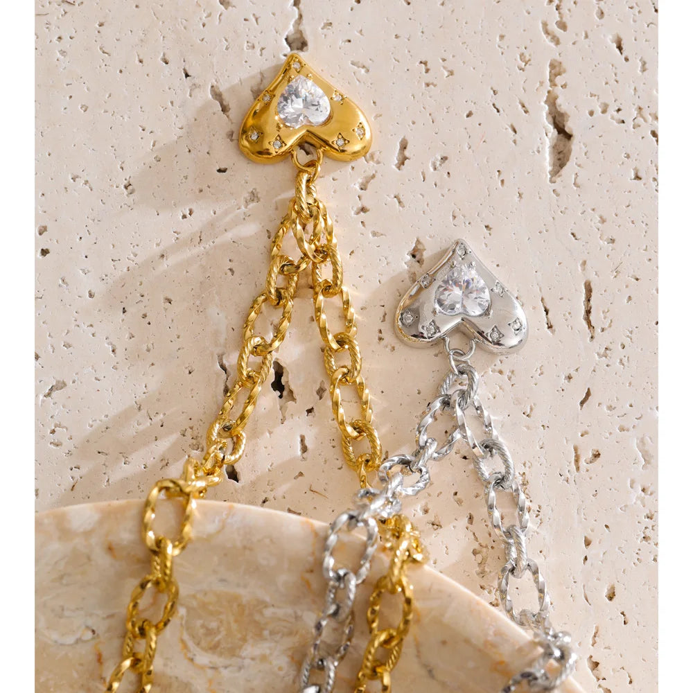 Isalene  Necklaces Twist Heart Necklace