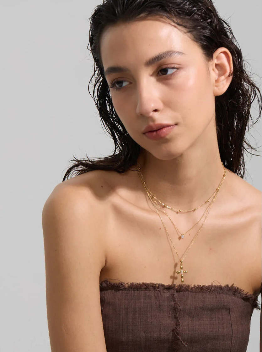 Isalene  Necklaces Vivienne Cross Layered Necklace