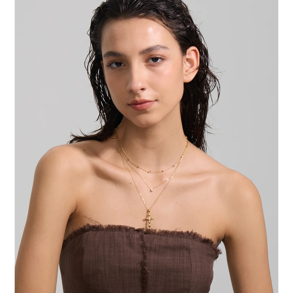 Isalene  Necklaces Vivienne Cross Layered Necklace