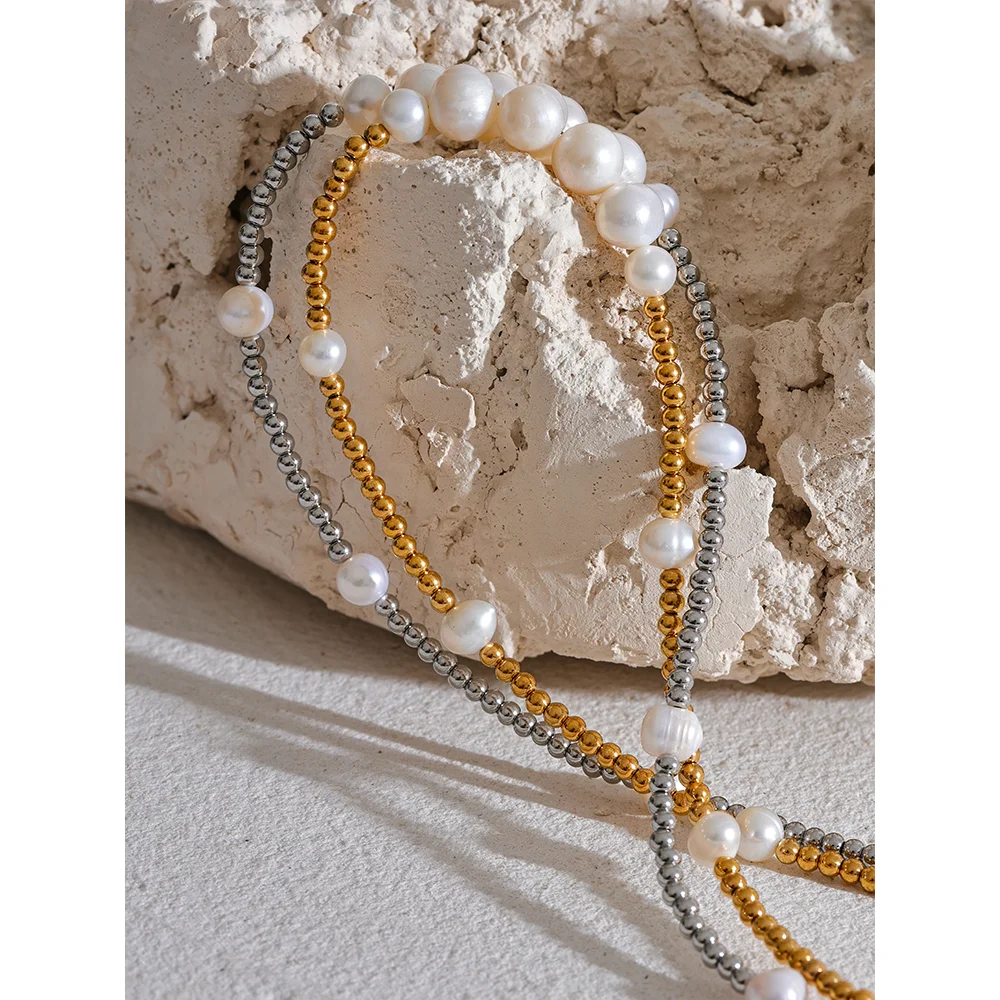 Isalene  Necklaces Vivienne Pearl Beaded Necklace