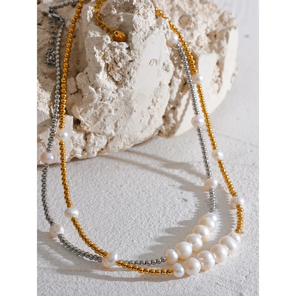 Isalene  Necklaces Vivienne Pearl Beaded Necklace