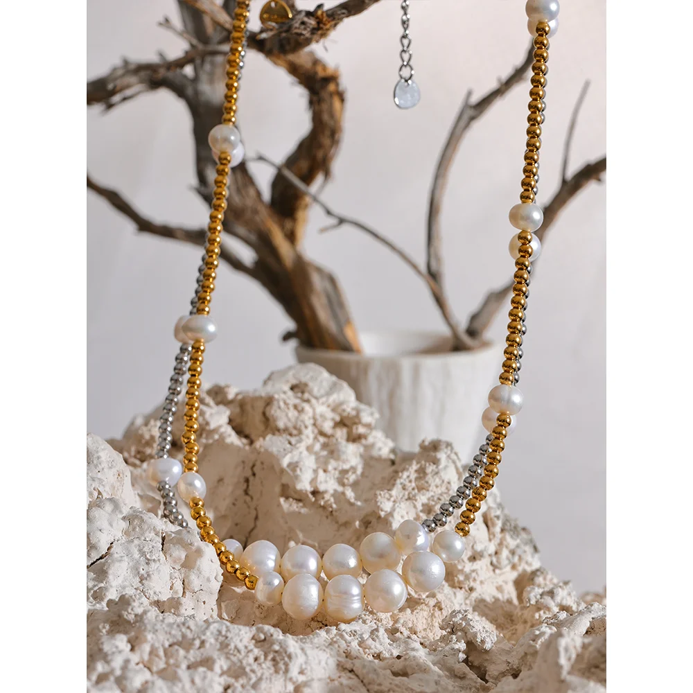 Isalene  Necklaces Vivienne Pearl Beaded Necklace