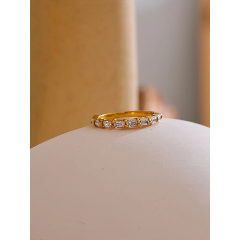 Isalene  Ring Aurora Baguette Eternity Band