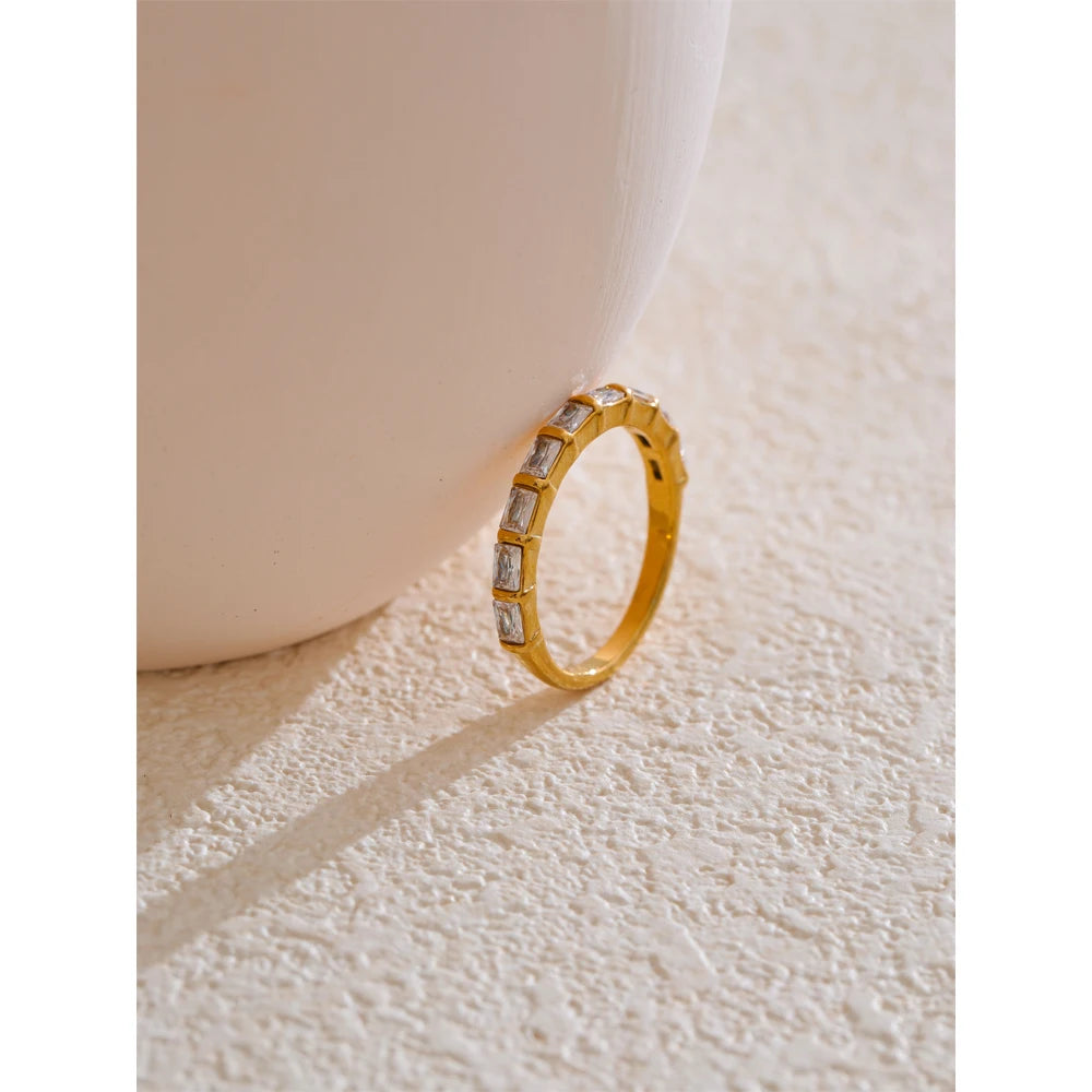 Isalene  Ring Aurora Baguette Eternity Band