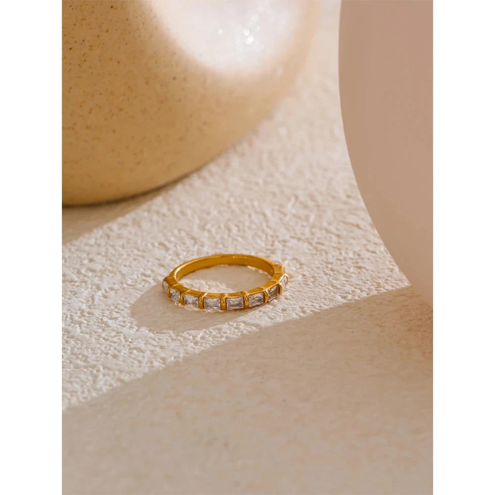 Isalene  Ring Aurora Baguette Eternity Band