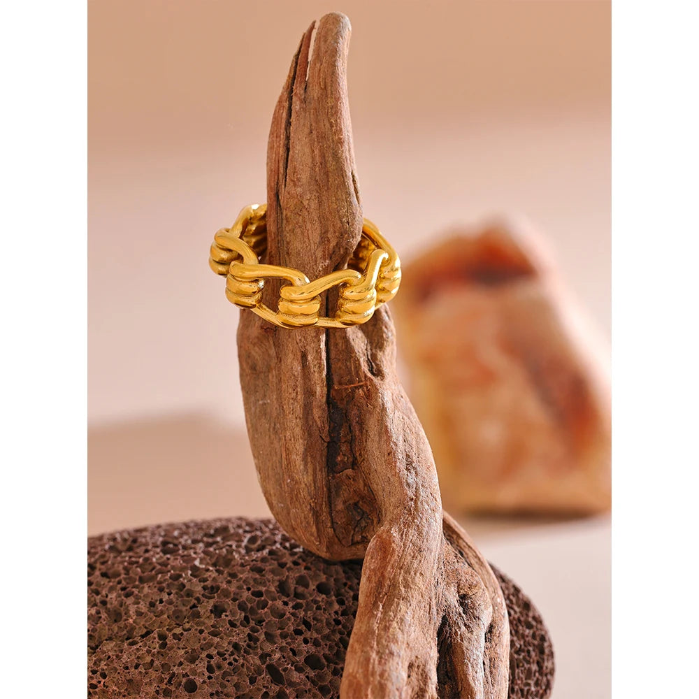 Isalene  Ring Aurora Bold Link Ring