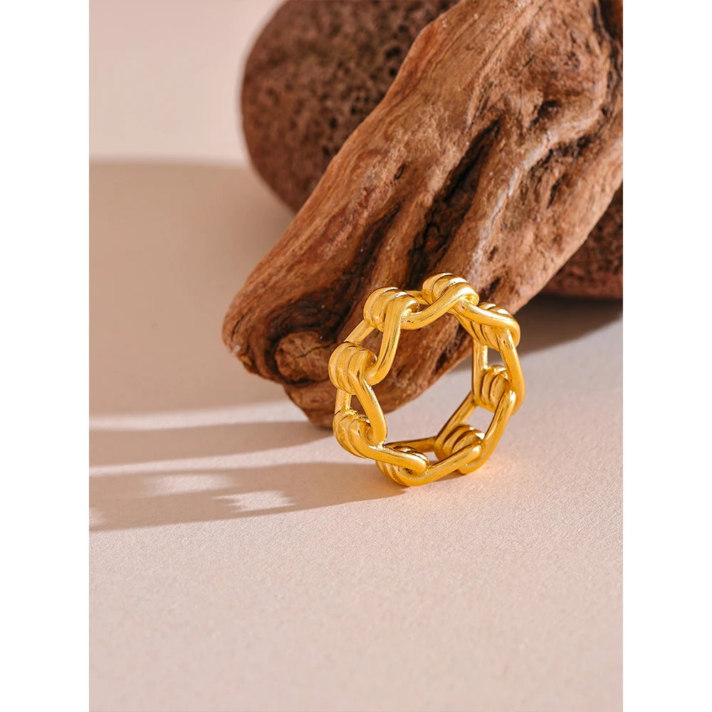 Isalene  Ring Aurora Bold Link Ring