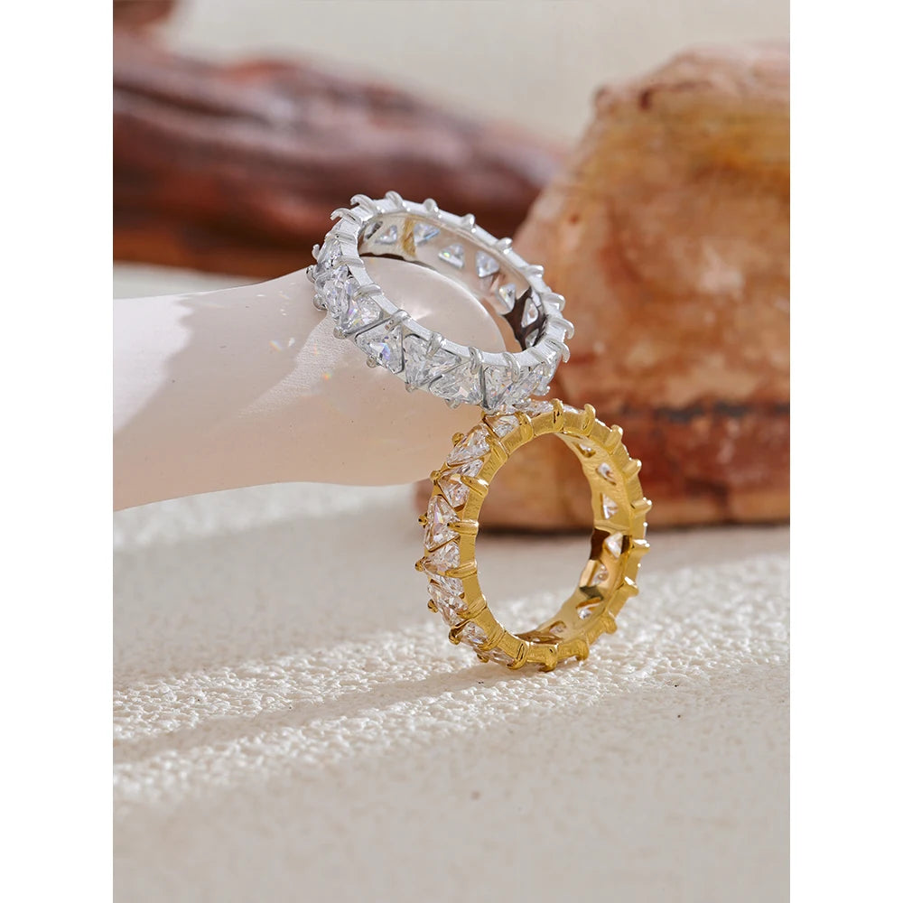 Isalene  Ring Aurora Crown Eternity Band