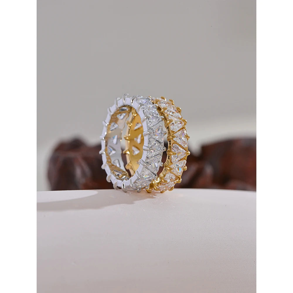 Isalene  Ring Aurora Crown Eternity Band