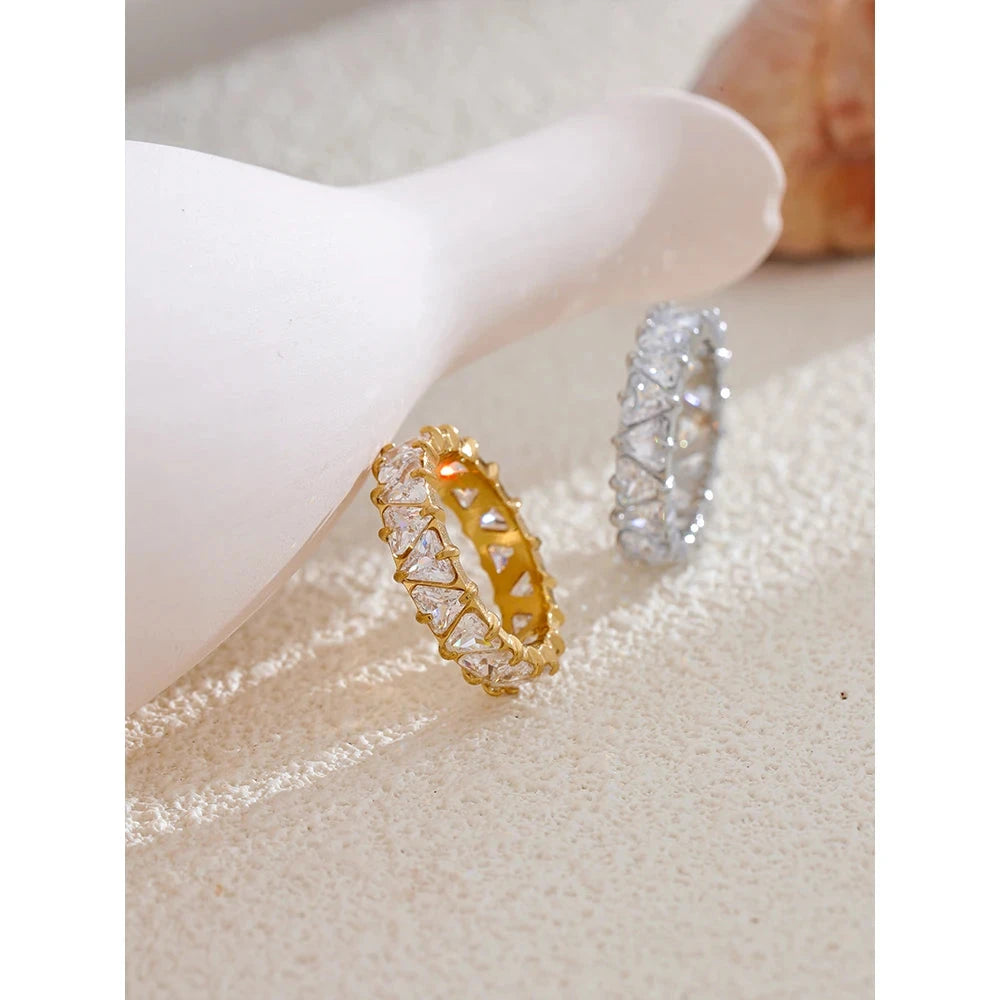 Isalene  Ring Aurora Crown Eternity Band