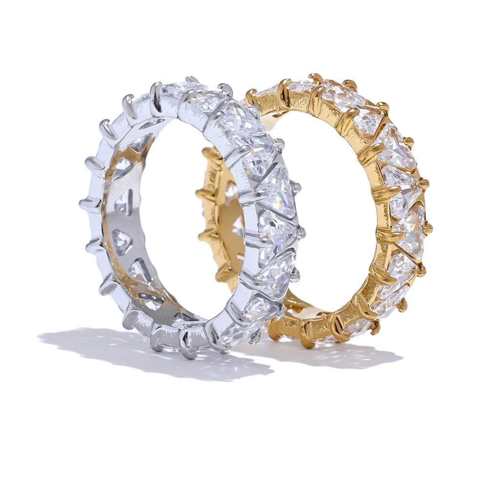 Isalene  Ring Aurora Crown Eternity Band
