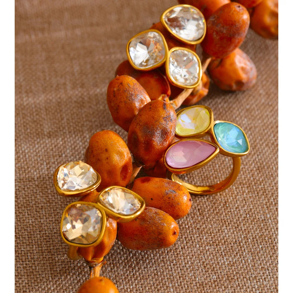 Isalene  Ring Aurora Crystal Trio Ring