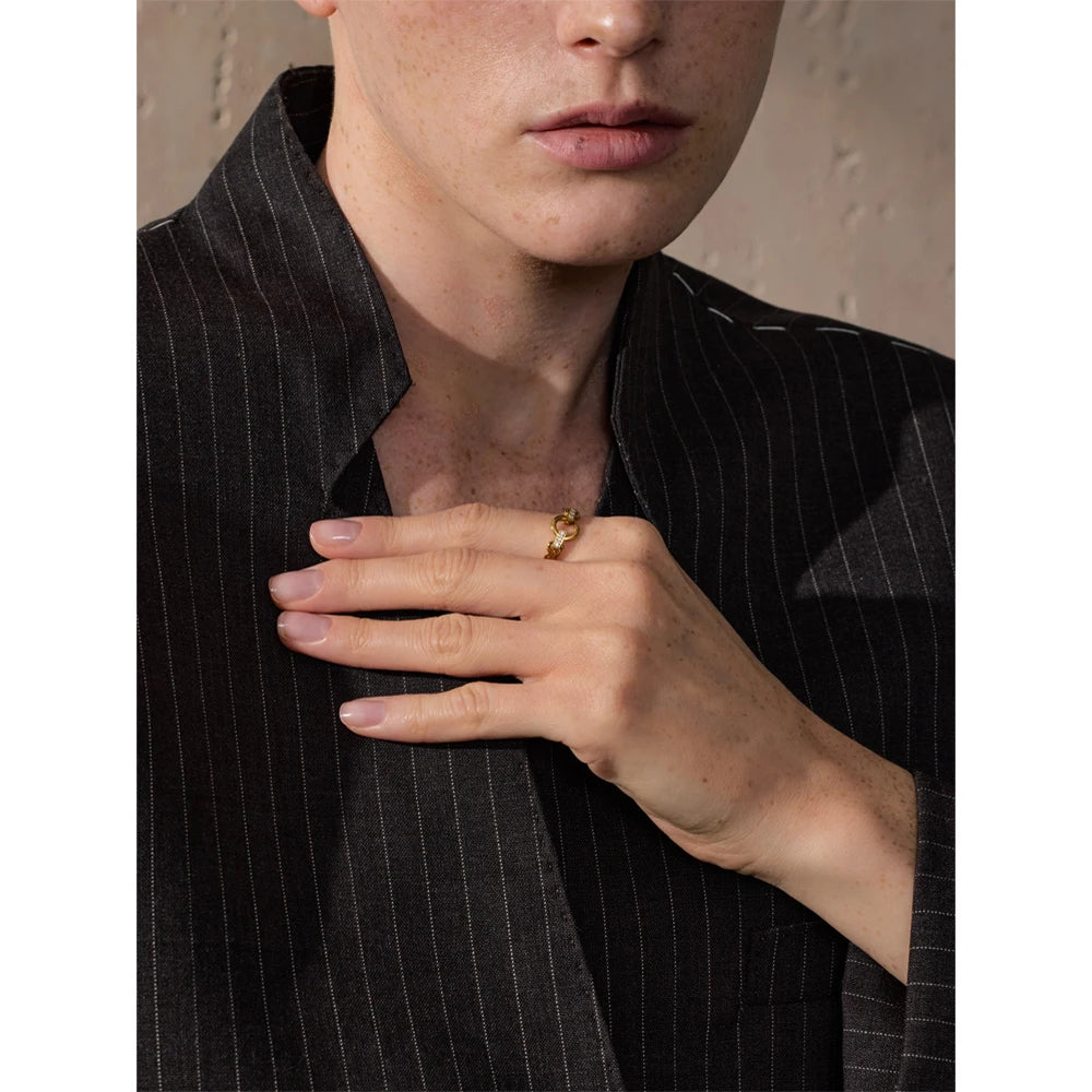 Isalene  Ring Aurora Link Circle Ring