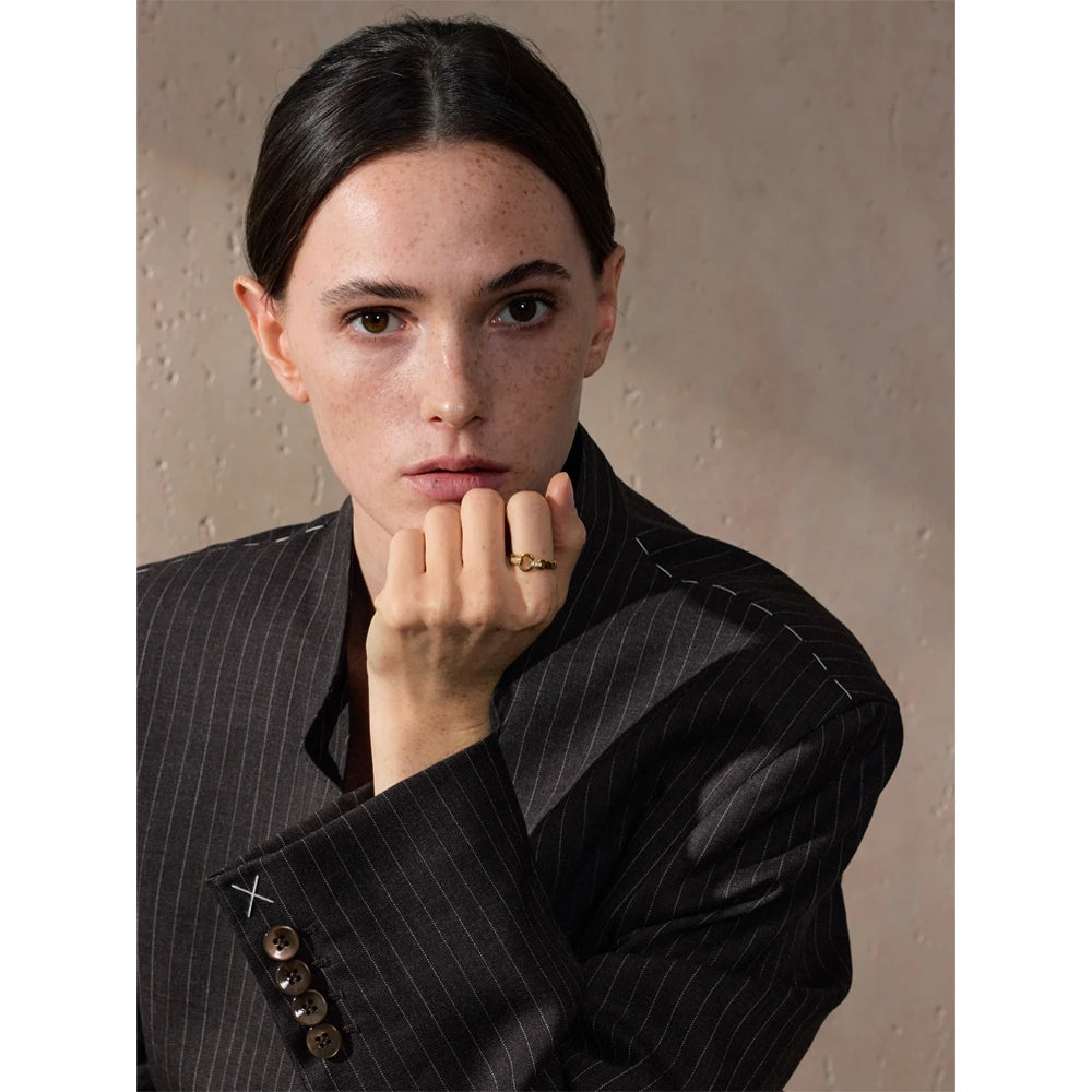 Isalene  Ring Aurora Link Circle Ring