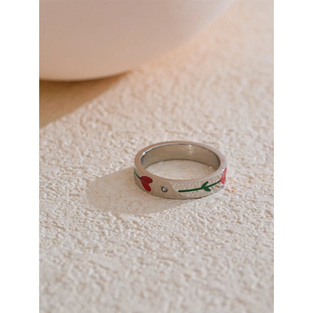 Isalene  Ring Bloom Heart Band