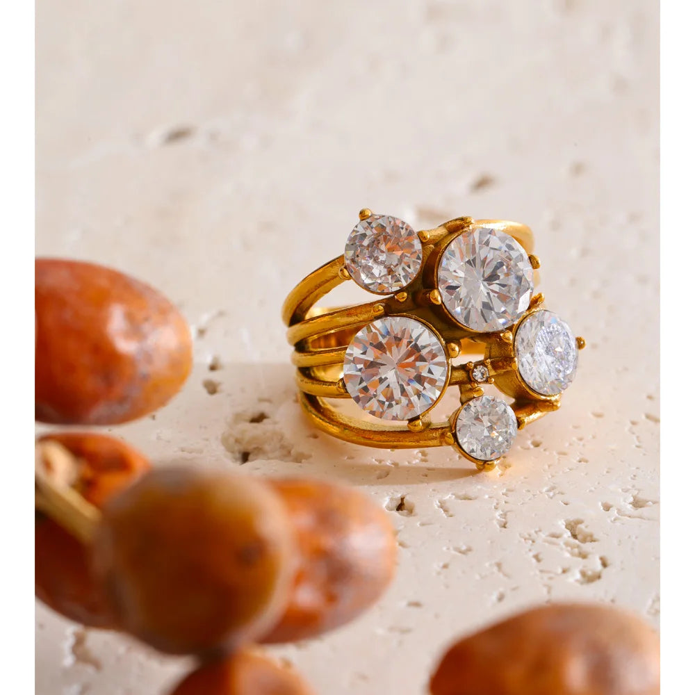 Isalene  Ring Celestial Cluster Ring