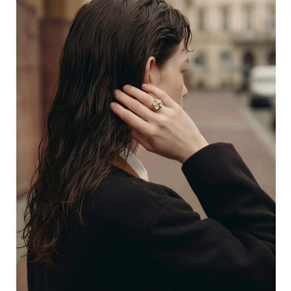 Isalene  Ring Celestial Cluster Ring