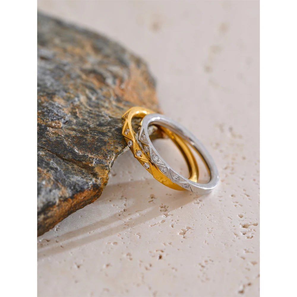 Isalene  Ring Celestine Band Ring